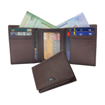 Trifold Wallet RFID Slim 10CC Double Stitch # 1508
