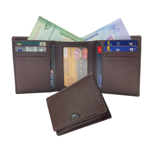 Trifold Wallet RFID Slim 10CC Double Stitch # 1508