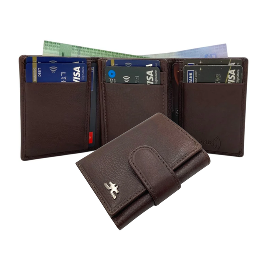 Trifold Wallet RFID Slim 10CC Double Stitch # 1539N [EL.LOOP]