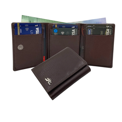 Trifold Wallet RFID Slim 10CC Double Stitch # 1539N