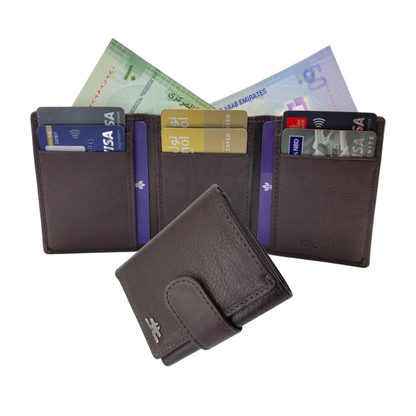Trifold Wallet RFID Slim 10CC Double Stitch # 1539A [EL.LOOP]