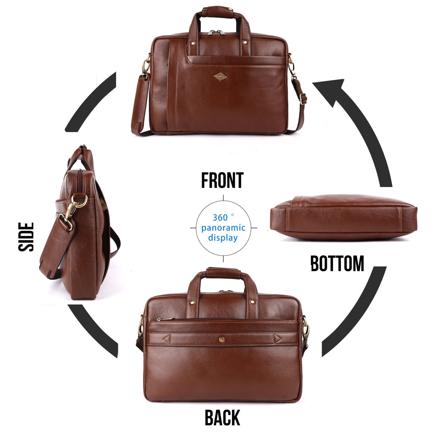 City Classic Leather Laptop Bag # 2866