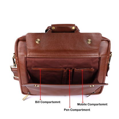 Expandable Leather Laptop Organiser Classic # 2819