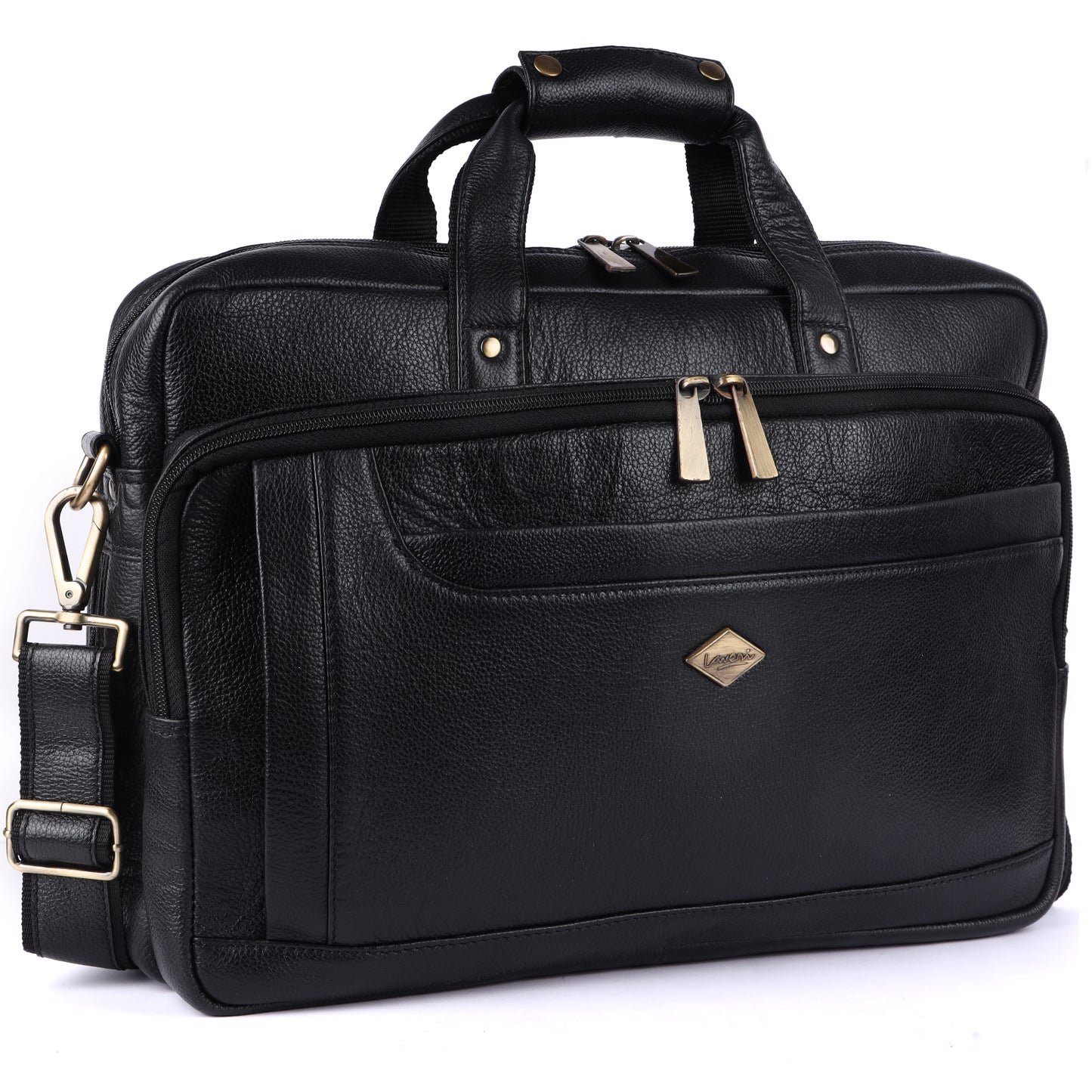 City Expandable Classic Leather Laptop Bag # 2868