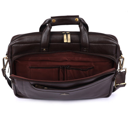 City Expandable Classic Leather Laptop Bag # 2868