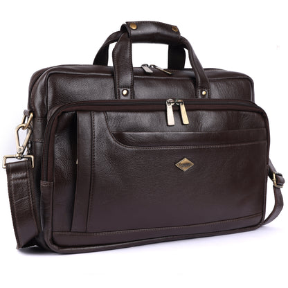 City Expandable Classic Leather Laptop Bag # 2868