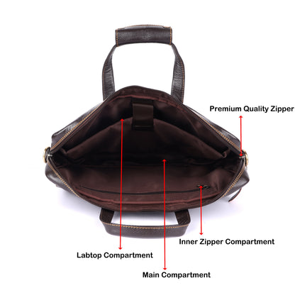 Nomadic Executive Leather Laptop Bag # 2869