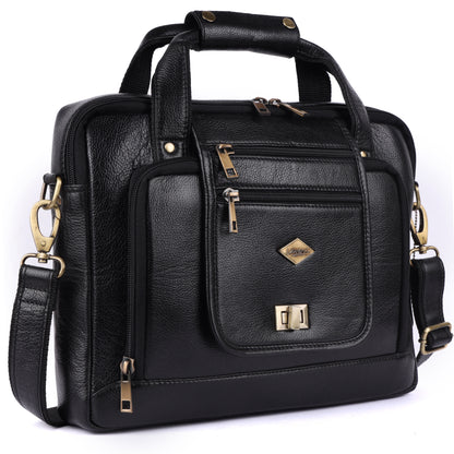 Cityscape Classic Leather Laptop Bag # 2870