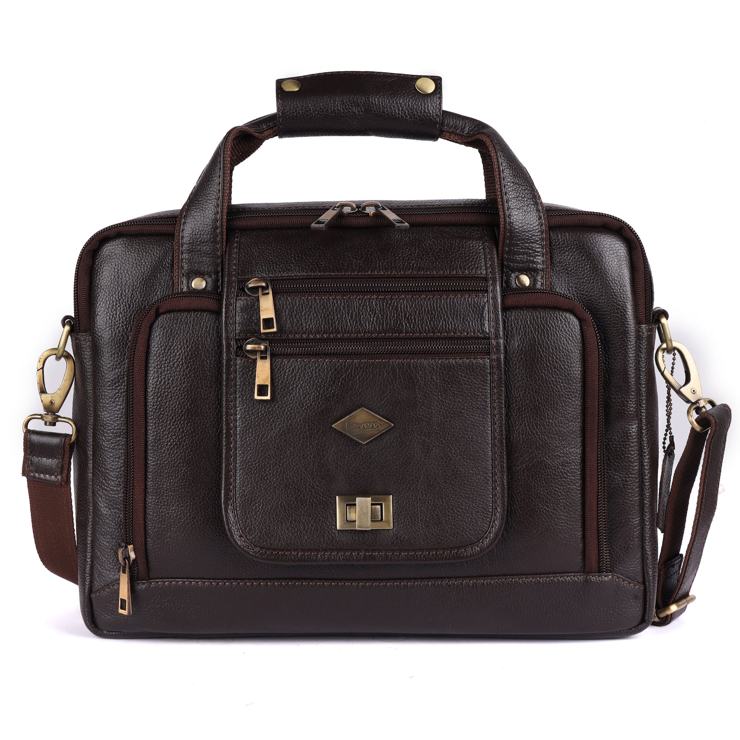 Cityscape Classic Leather Laptop Bag # 2870