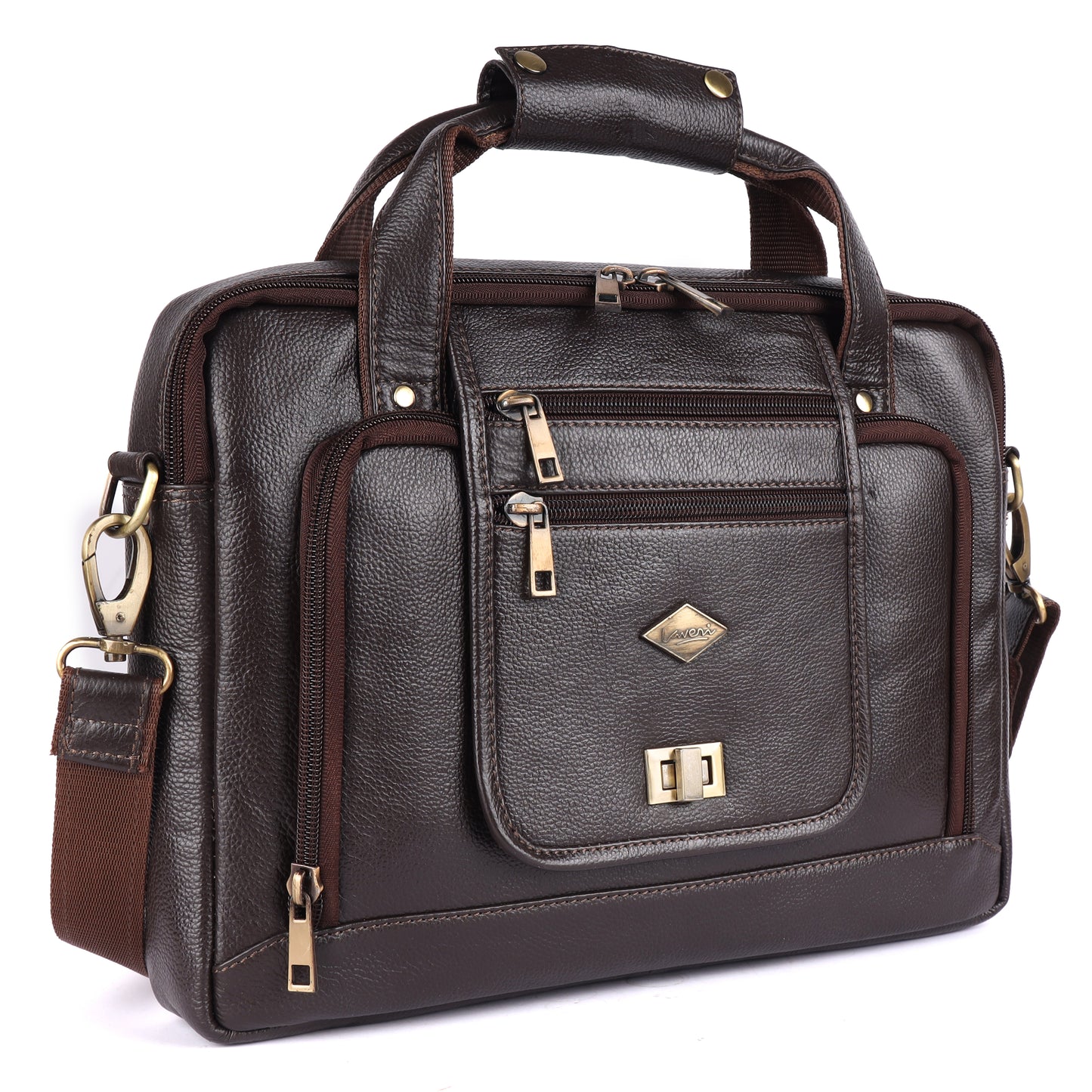 Cityscape Classic Leather Laptop Bag # 2870