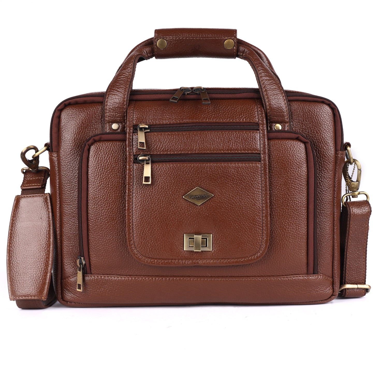 Cityscape Classic Leather Laptop Bag # 2870