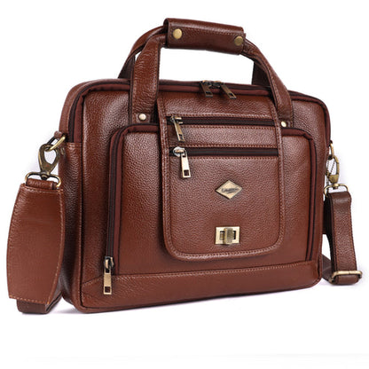 Cityscape Classic Leather Office Laptop Bag # 2870