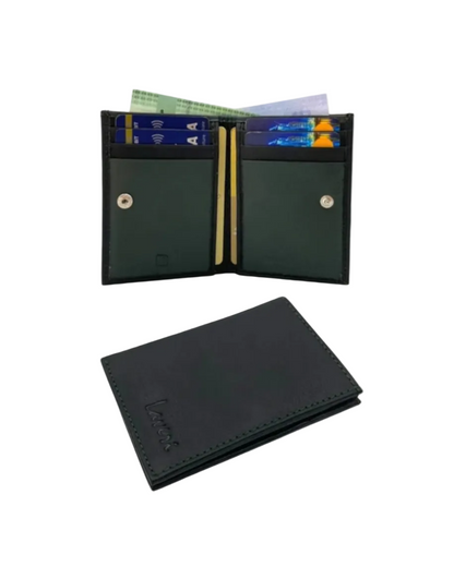 Slim Bifold Inside Button Card & Cash Wallet # RFID 1977L