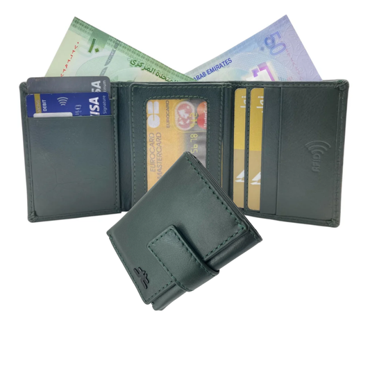 Trifold Wallet RFID Slim Wallets 10 Card - 1539L