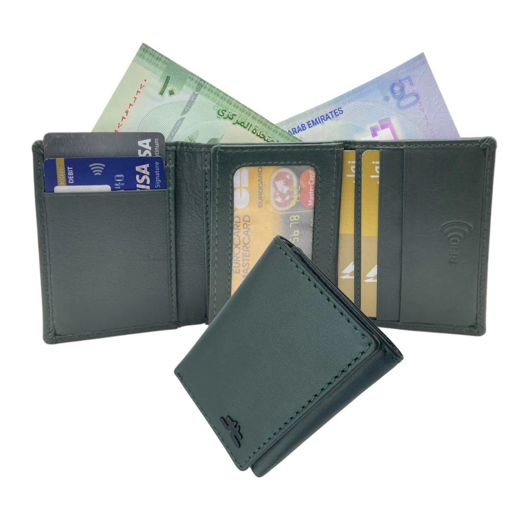 Trifold Wallet RFID Slim Wallets 10 Card- 1539