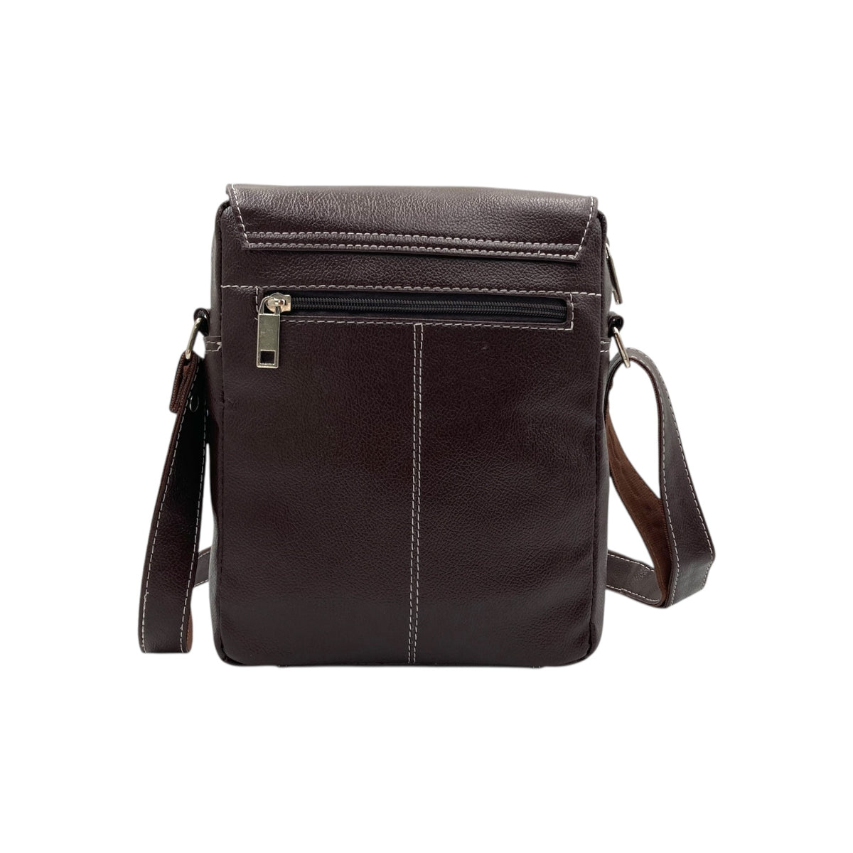 Men's Faux Leather Sling Bag – Crossbody Travel Bag with Multiple Compartments /Messenger Bag # ASST