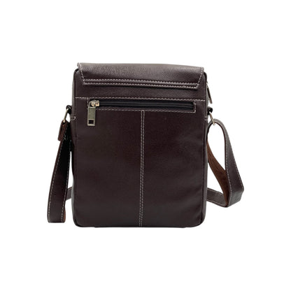 Men's Faux Leather Sling Bag – Crossbody Travel Bag with Multiple Compartments /Messenger Bag # ASST