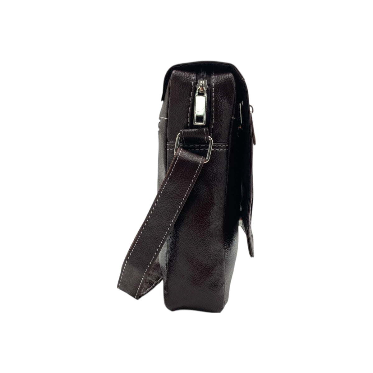 Men's Faux Leather Sling Bag – Crossbody Travel Bag with Multiple Compartments /Messenger Bag # ASST