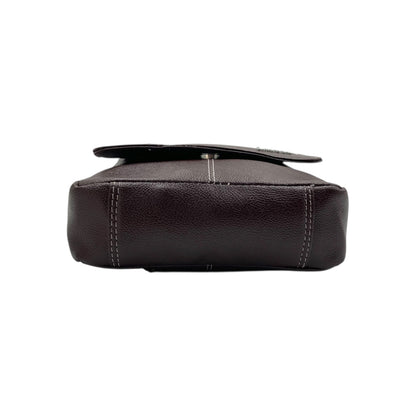 Men's Faux Leather Sling Bag – Crossbody Travel Bag with Multiple Compartments /Messenger Bag # ASST