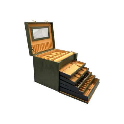 Jumbo Multipurpose Jewellery Box Genuine Leather