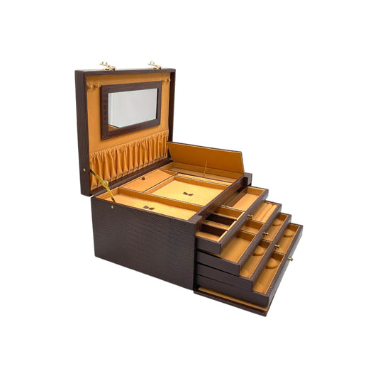 XL Multipurpose Jewellery Box Genuine Leather