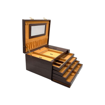 XL Multipurpose Jewellery Box Genuine Leather