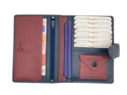 Duplex Passport Holder in Genuine Leather #1158L