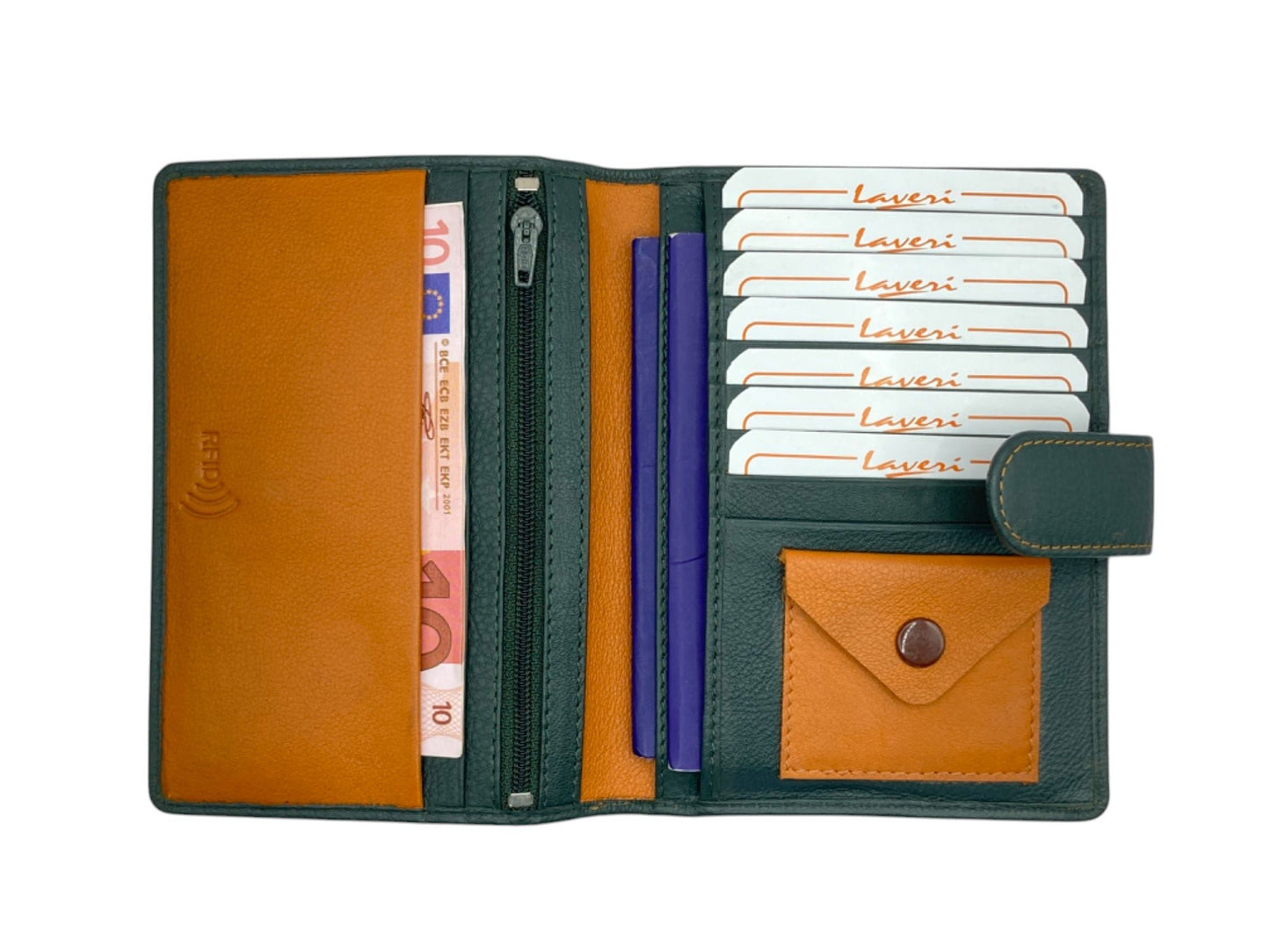 Duplex Passport Holder in Genuine Leather #1158L