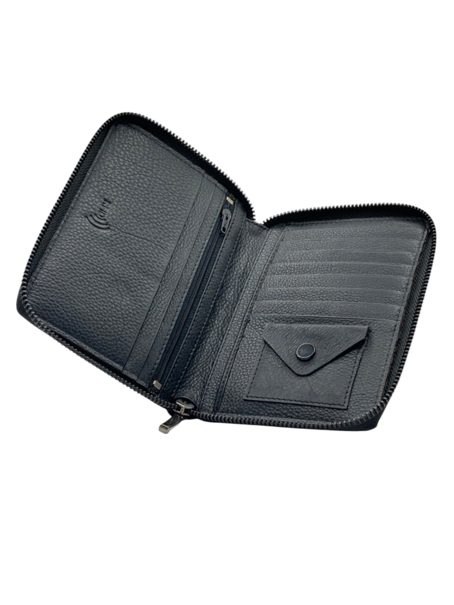 Duplex Zip Passport Wallet in Genuine Leather #1158Z