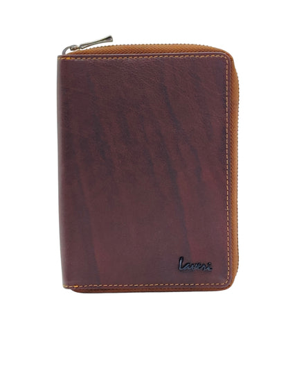 Duplex Zip Passport Wallet in Genuine Leather #1158Z