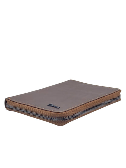 Duplex Zip Passport Wallet in Genuine Leather #1158Z