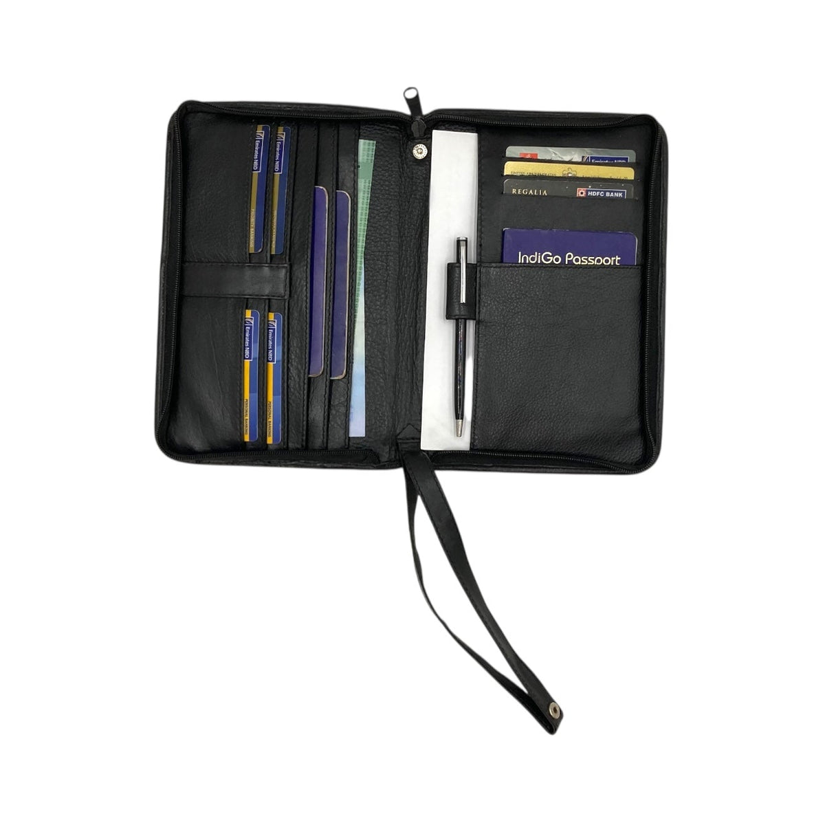 Full Zip Family Passport Holder & Long Card Wallet # 2075