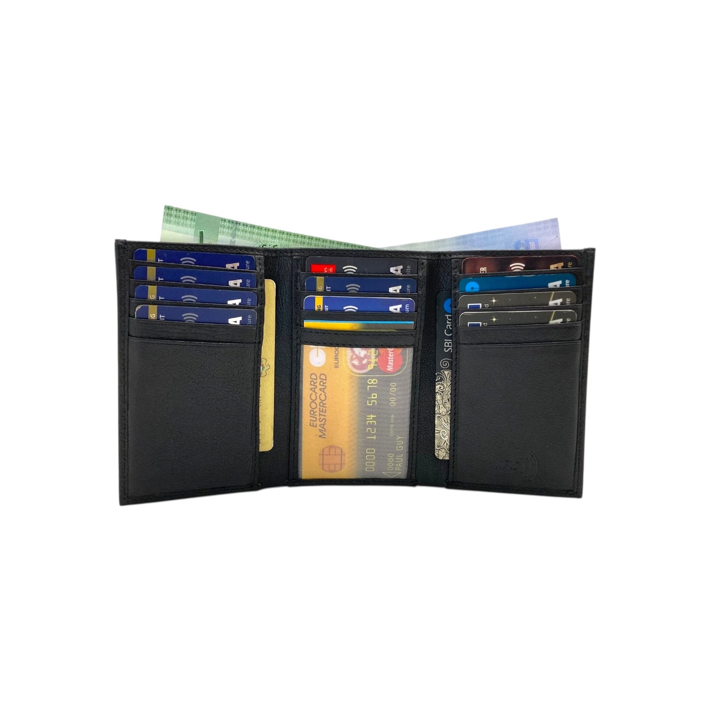 Trifold Wallet RFID Slim 15 Credit Card # 1802
