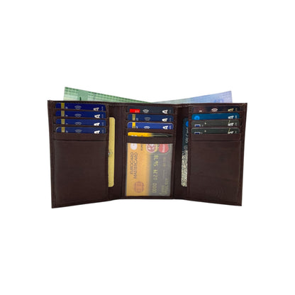 Trifold Wallet RFID Slim 15 Credit Card # 1802