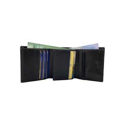 Trifold Wallet RFID Slim 12 Credit Card # 1178 Elastic