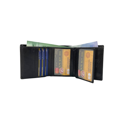 Trifold Wallet RFID Slim 12 Credit Card # 1178 Elastic