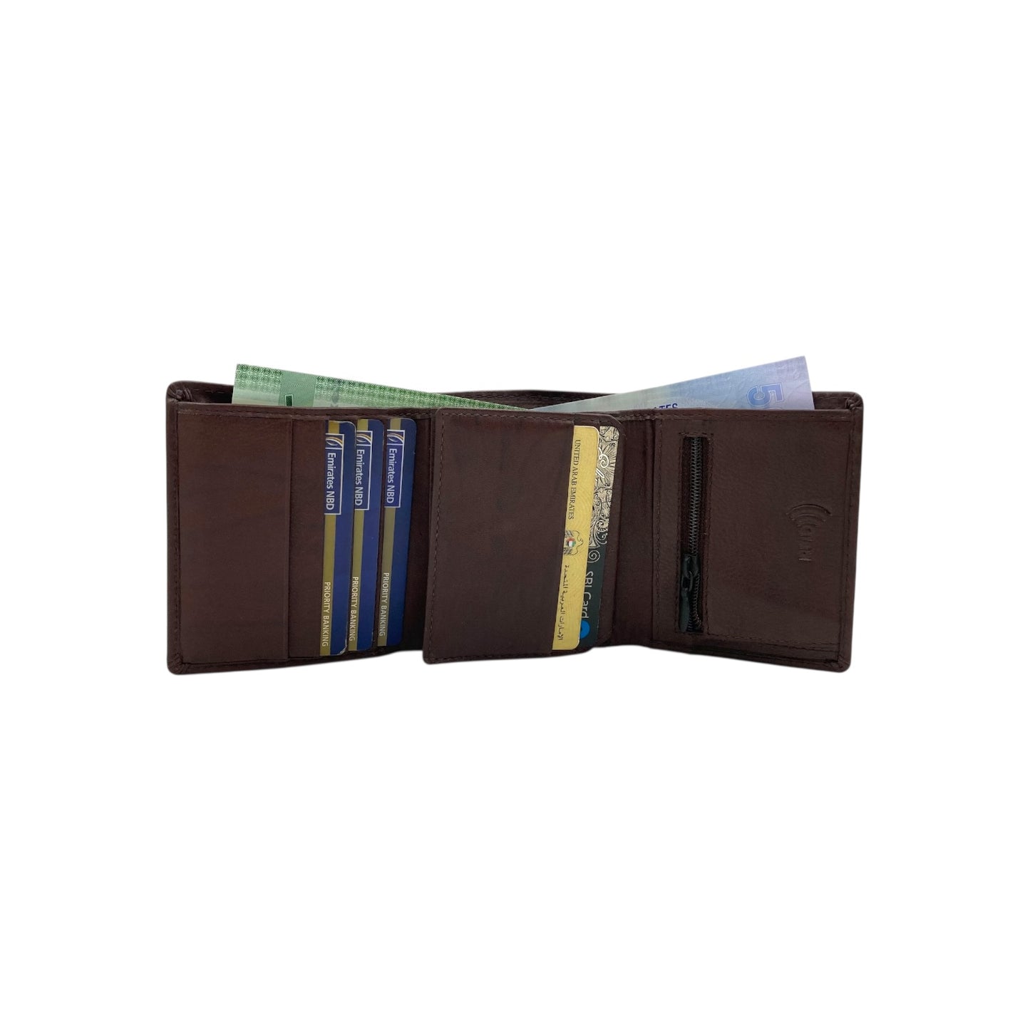 Trifold Wallet RFID Slim 12 Credit Card # 1178 Elastic