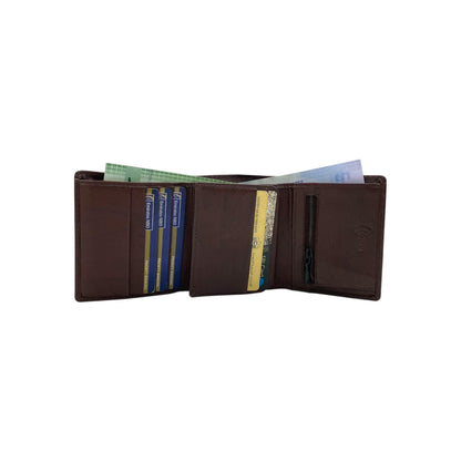 Trifold Wallet RFID Slim 12 Credit Card # 1178 Elastic