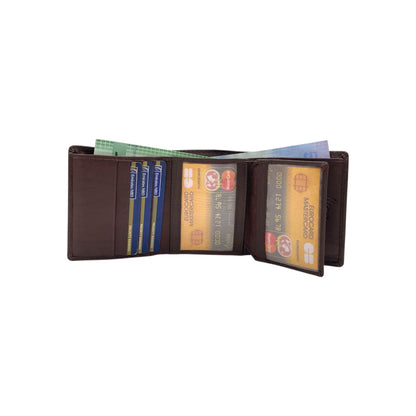 Trifold Wallet RFID Slim 12 Credit Card # 1178 Elastic