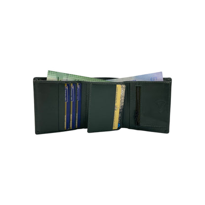 Trifold Wallet RFID Slim 12 Credit Card # 1178 Elastic