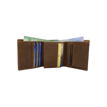 Trifold Wallet RFID Slim 12 Credit Card # 1178 Elastic