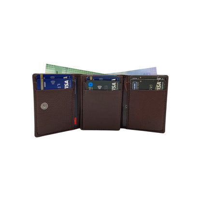 Trifold Wallet RFID Slim 10CC Double Stitch # 1539N