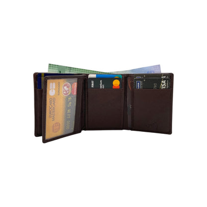 Trifold Wallet RFID Slim 10CC Double Stitch # 1539N [EL.LOOP]