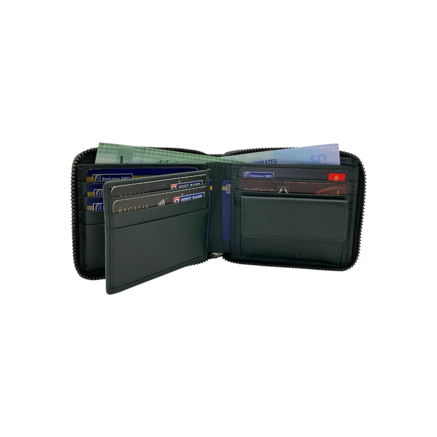 ZipVault 12 Card Full Zip Wallet RFID #4094CNZ.2