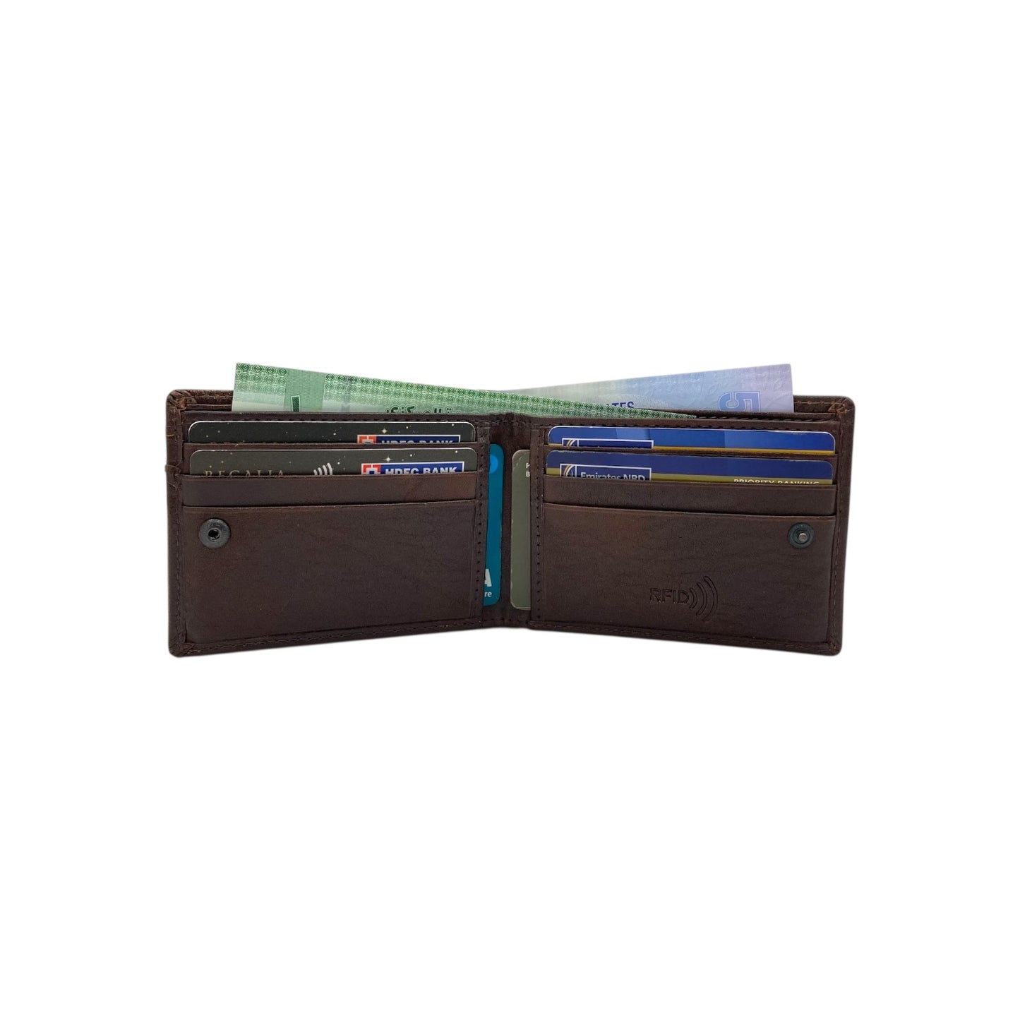 Pebble Texture 10 Card Billfold Wallet # 1727N.2 Button