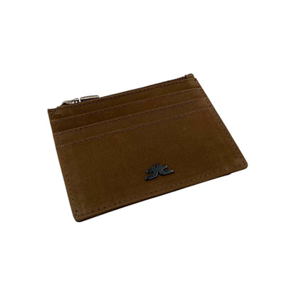 Slim Loop Lock Cards, Cash & Coins Holder Genuine Leather RFID # 4505