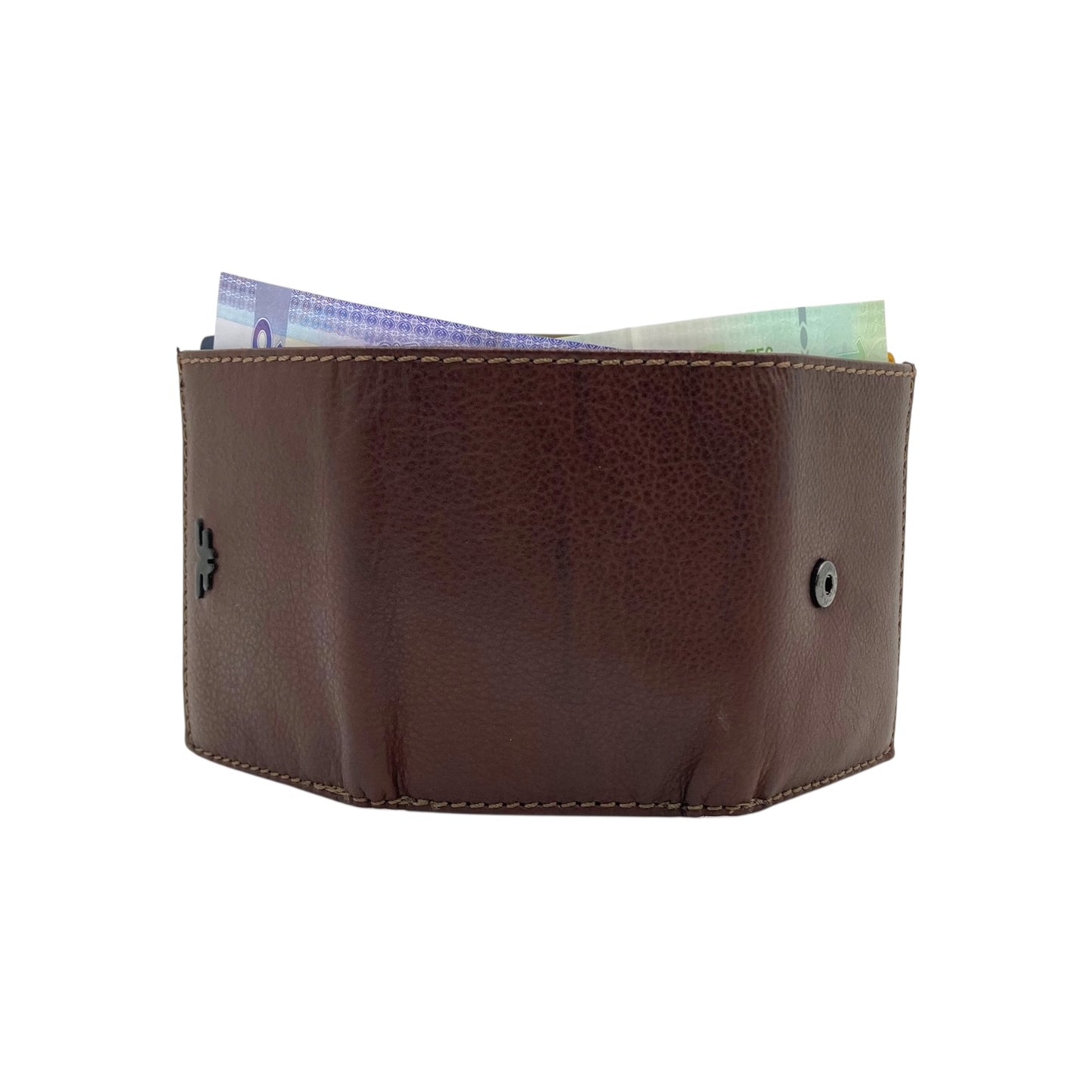 RFID Compact Trifold Cards & Cash Wallet #  1891 Button
