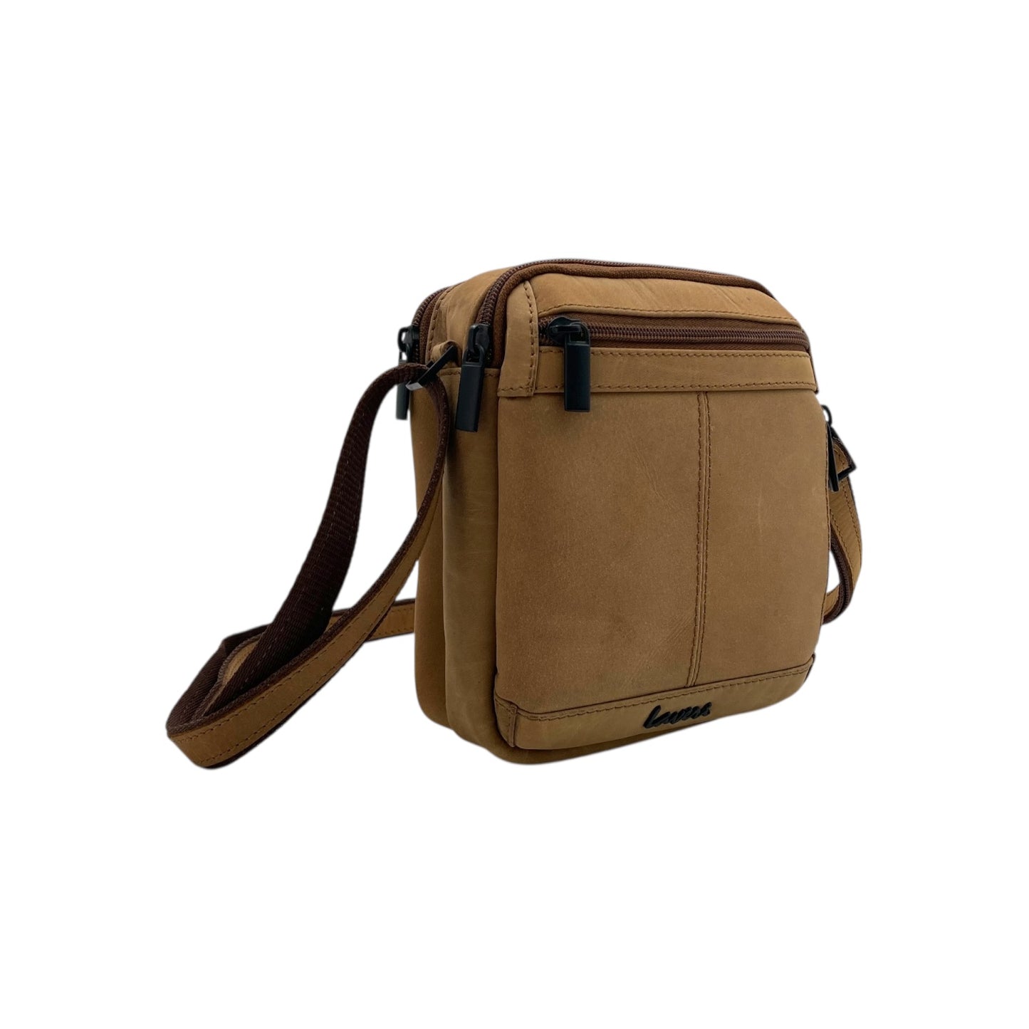 Vintage Leather Men's Leather Sling Bag – Crossbody Travel Bag with Multiple Compartments /Messenger Bag # 2297S