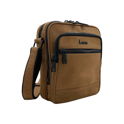 Vintage Leather Men's Leather Sling Bag – Crossbody Travel Bag with Multiple Compartments /Messenger Bag # 2677
