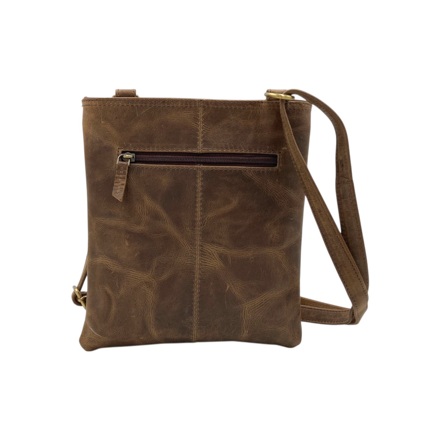 Vintage Leather Men's Leather Sling Bag – Crossbody Travel Bag with Multiple Compartments /Messenger Bag # 2862